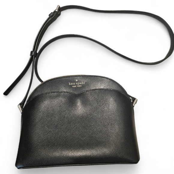 kate spade Handbags - Kate Spade Black Leather Payton Dome Crossbody